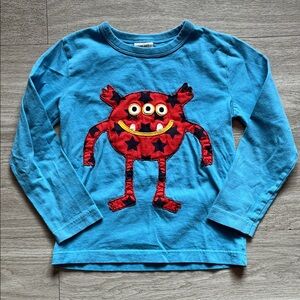 Boden Blue Monster Graphic Kids Shirt